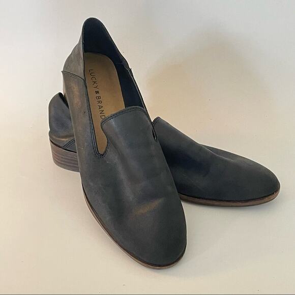 Lucky Brand Black Leather Loafers - Picture 10 of 11